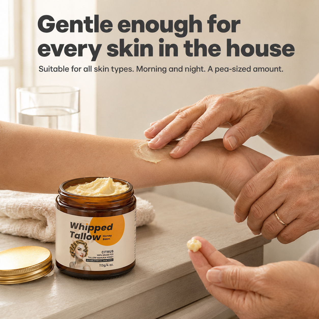 Mendwell Grass-Fed Tallow & Honey Balm